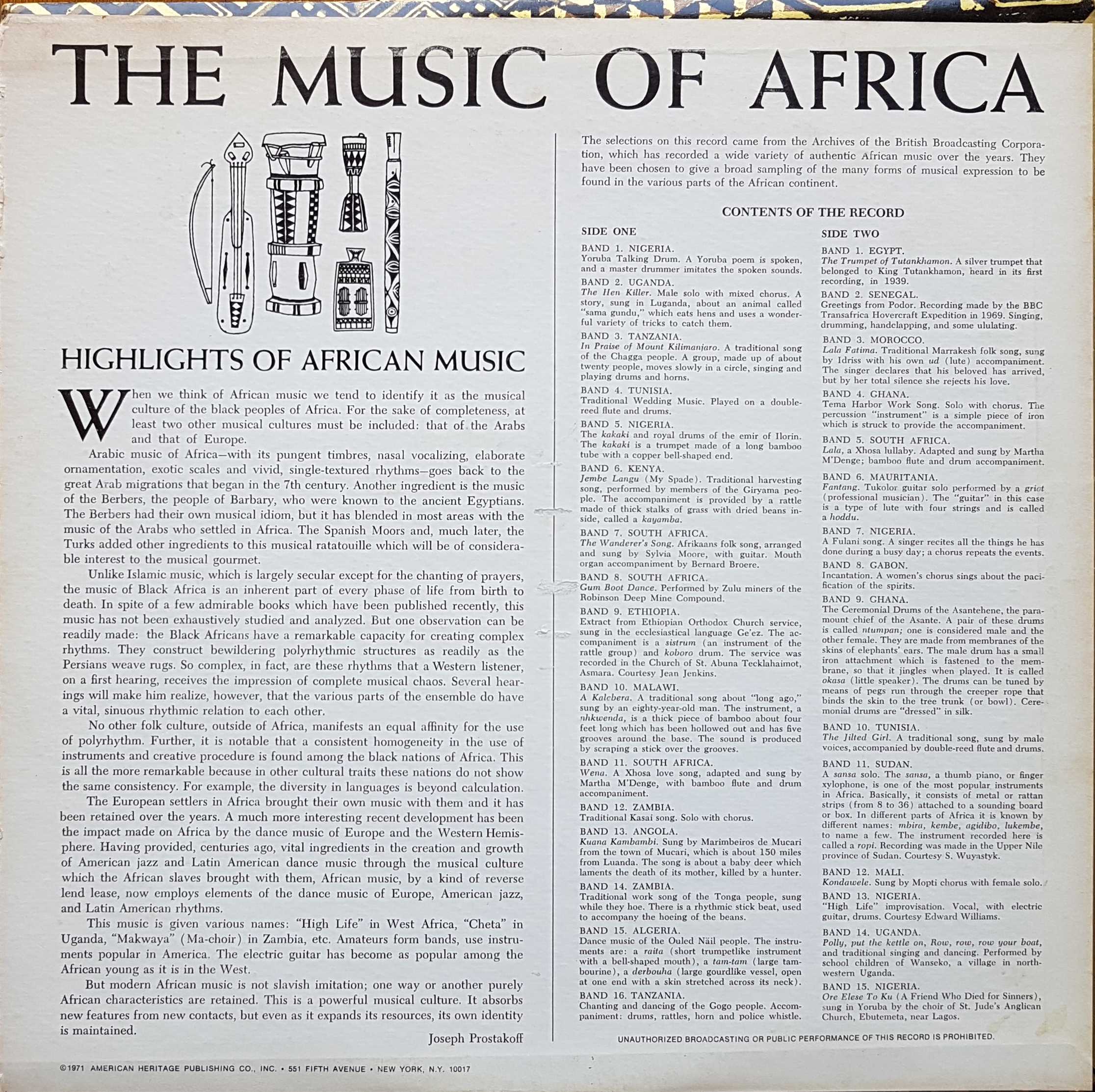 Picture of RDC - 4393 The music of Africa  by artist Various from the BBC records and Tapes library
